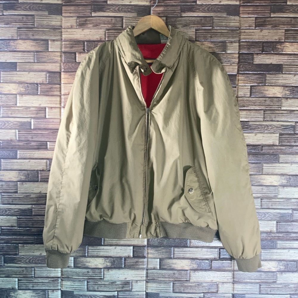 Vintage EUC Mens Robert Stock 80’s Insulated Bomber Jacket XL Tan
